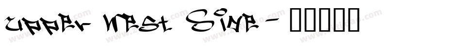 Upper West Side字体转换
